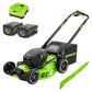 80V 22" Cordless Battery Dual Blade Self-Propelled Lawn Mower w/ (2) 4.0Ah Batteries & Rapid Charger