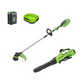 60V 16" Cordless Battery String Trimmer + 750CFM Blower w/2.5Ah Battery and 3A Charger