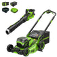 60V 22" Cordless Battery Self-Propelled Mower Combo Kit w/ Blower, (1) 8.0Ah and (1) 2.5Ah Batteries & (2) Chargers