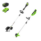 40V 8" Cordless Battery Edger & 12" String Trimmer Combo Kit w 4.0 Ah Battery & Charger