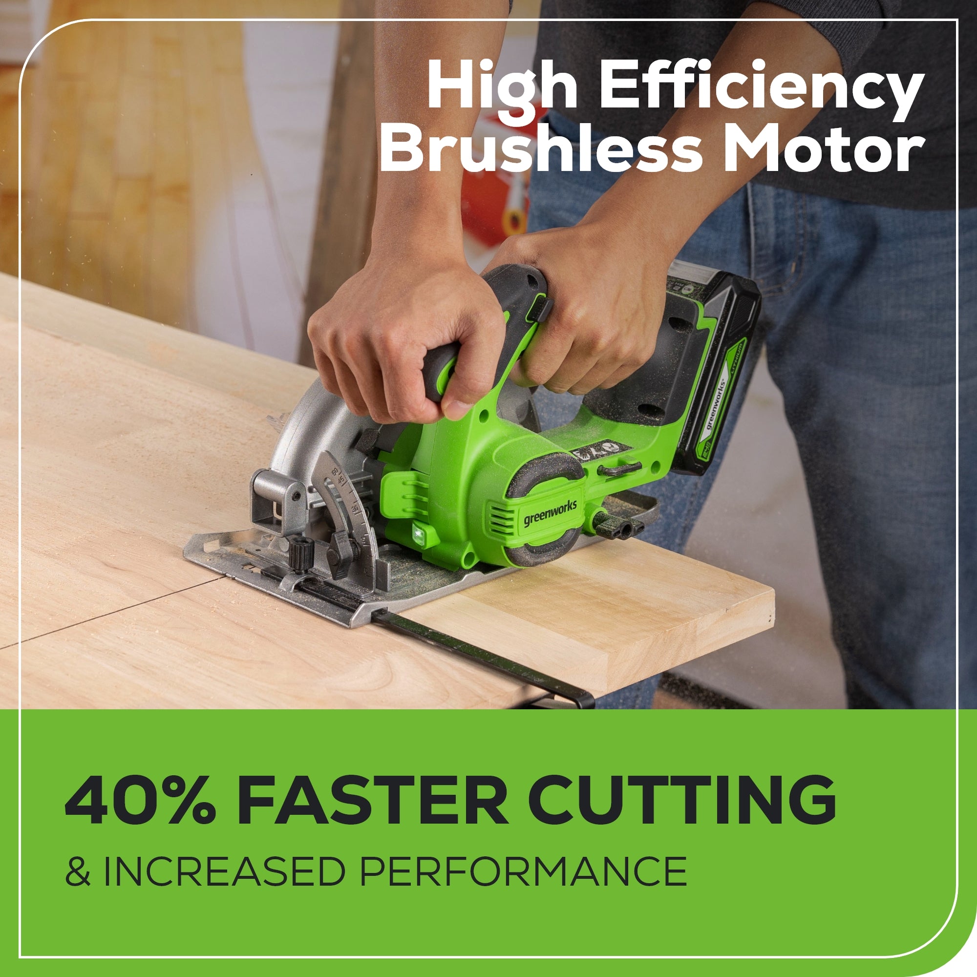 24V 6.5'' Cordless Battery Brushless Circular Saw (Tool Only)