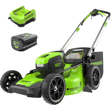 80V 21" Cordless Battery 4-in-1 Self-Propelled Lawn Mower w/ 4.0Ah Battery & Charger