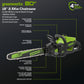 80V 18" 2.5kW Cordless Battery Chainsaw w/ (1) 4.0Ah Battery & 4A Charger