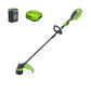 60V 16'' Carbon Fiber Cordless Battery String Trimmer w/ 2.5Ah Battery and 3A Charger