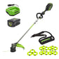 80V 17" Brushless String Trimmer Shoulder Strap, Precut  Line included w/ 2.0Ah Battery & Charger