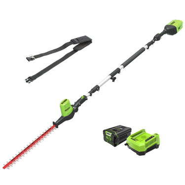 80V 20" Cordless Battery Pole Hedge Trimmer (3/4" cut, 3000 SPM) w/ 2.0Ah Battery & Charger