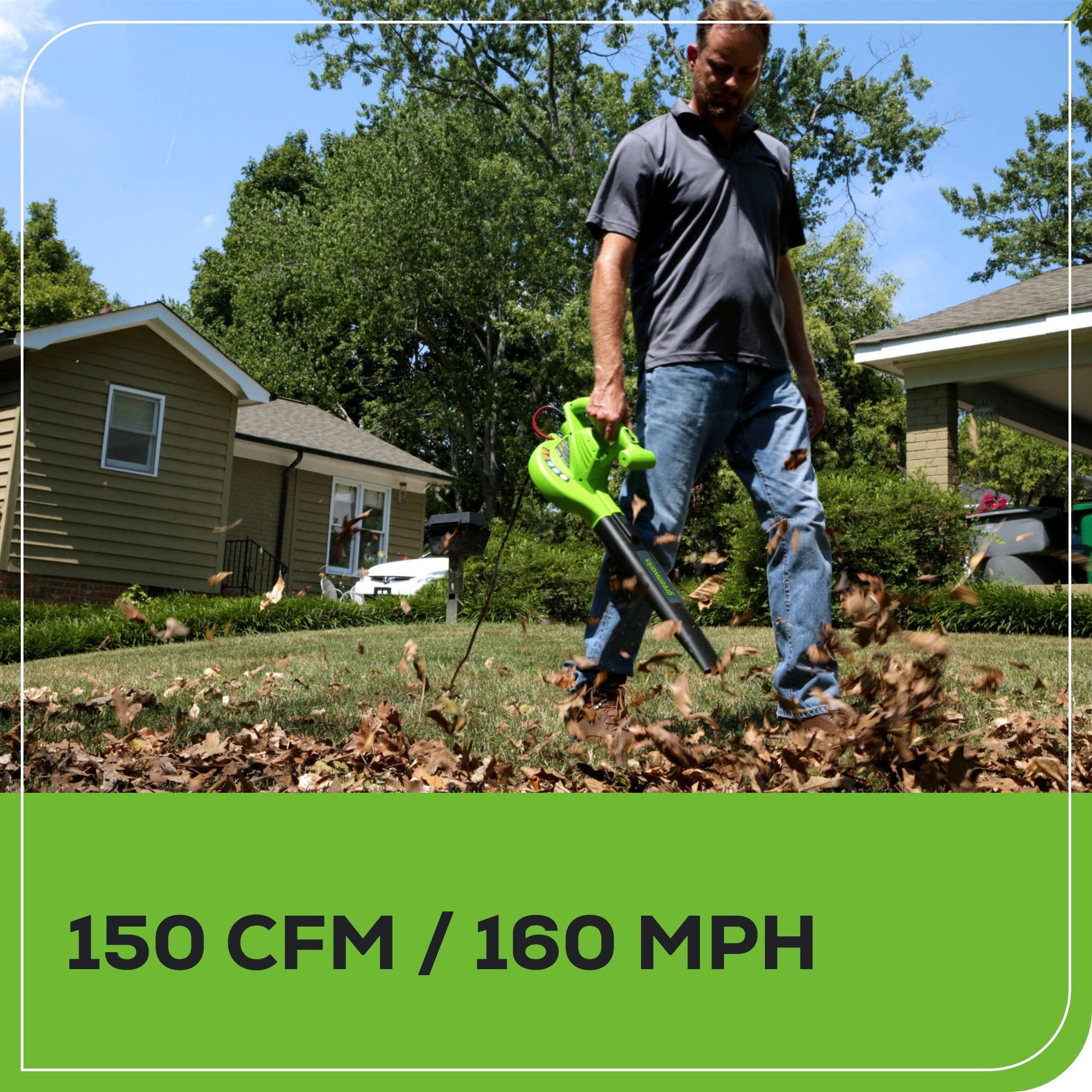 7 Amp 150 CFM/160 MPH Corded Leaf Blower