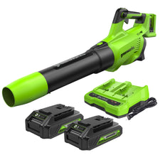 48V (2x24V) 515 CFM Cordless Battery Leaf Blower w/ (2) 2.0Ah USB Batteries & Charger