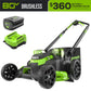 80V 25" Cordless Battery Dual Blade Self-Propelled Mower w/ 4.0Ah Battery & Rapid Charger