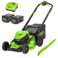 80V 21" Cordless Battery 4-in-1 Self-Propelled Lawn Mower w/ 4.0Ah, 2.0Ah Battery & Rapid Charger