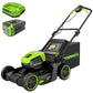 60V 17" Cordless Battery Push Lawn Mower w/ 4.0Ah Battery & Charger