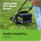 60V 17" Cordless Battery Push Lawn Mower w/ 4.0Ah Battery & Charger