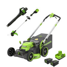 60V 25" Cordless Battery Self-Propelled Mower Combo Kit w/ String Trimmer and Blower