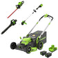 60V 25" Self-Propelled Lawn Mower 4-pc Combo Kit w/ (2) 4.0Ah Batteries and Dual Port Charger