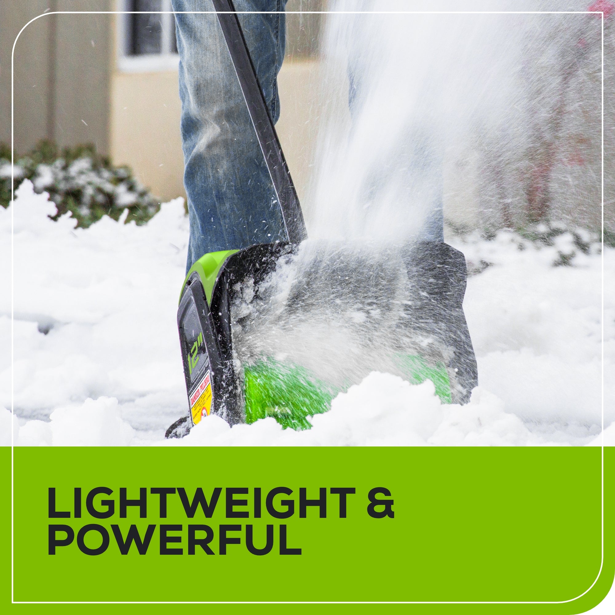 48V (2x24V)  12" Cordless Battery Snow Shovel w/ (2)4.0Ah Battery & Dual Port Charger