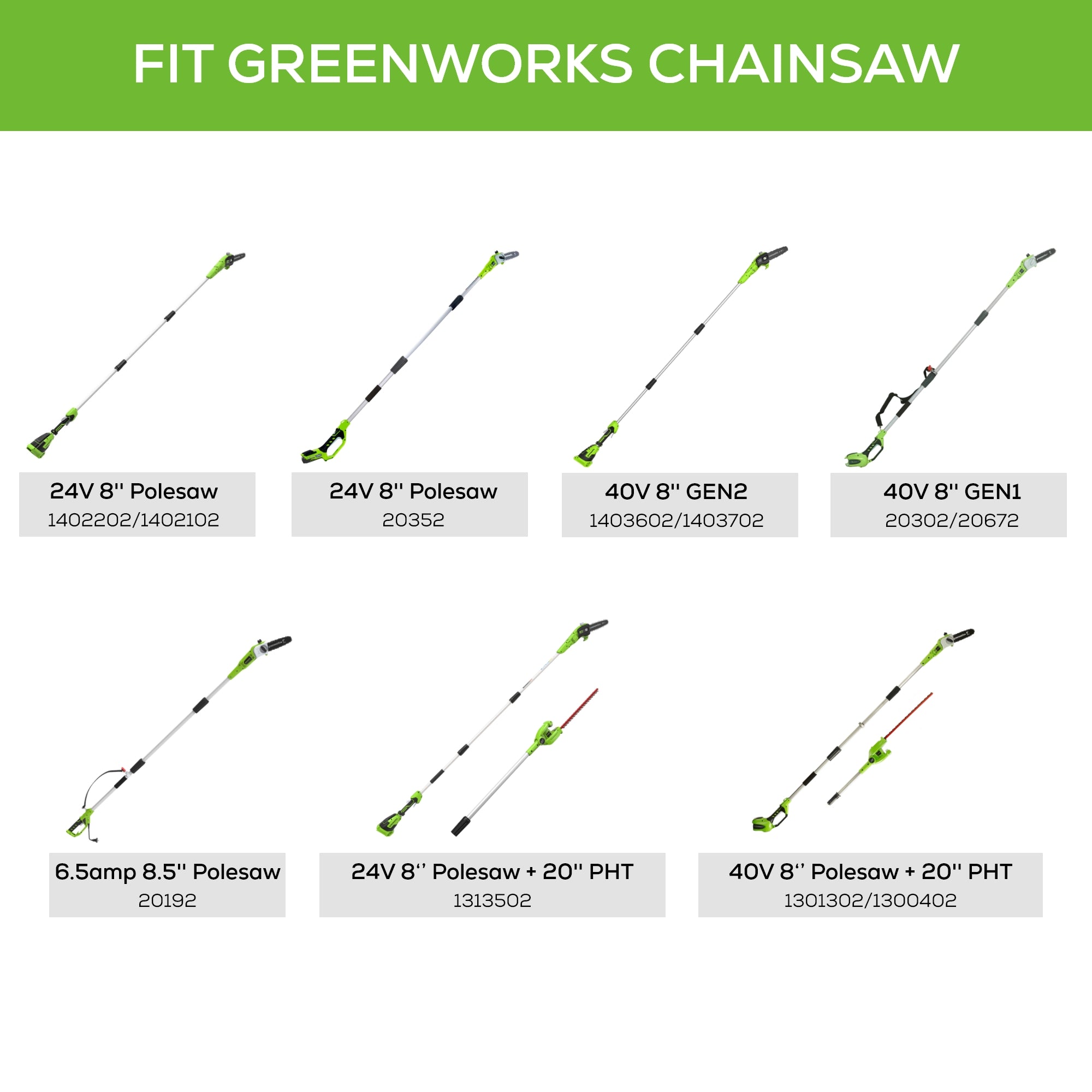 8" Replacement Pole Saw Chain