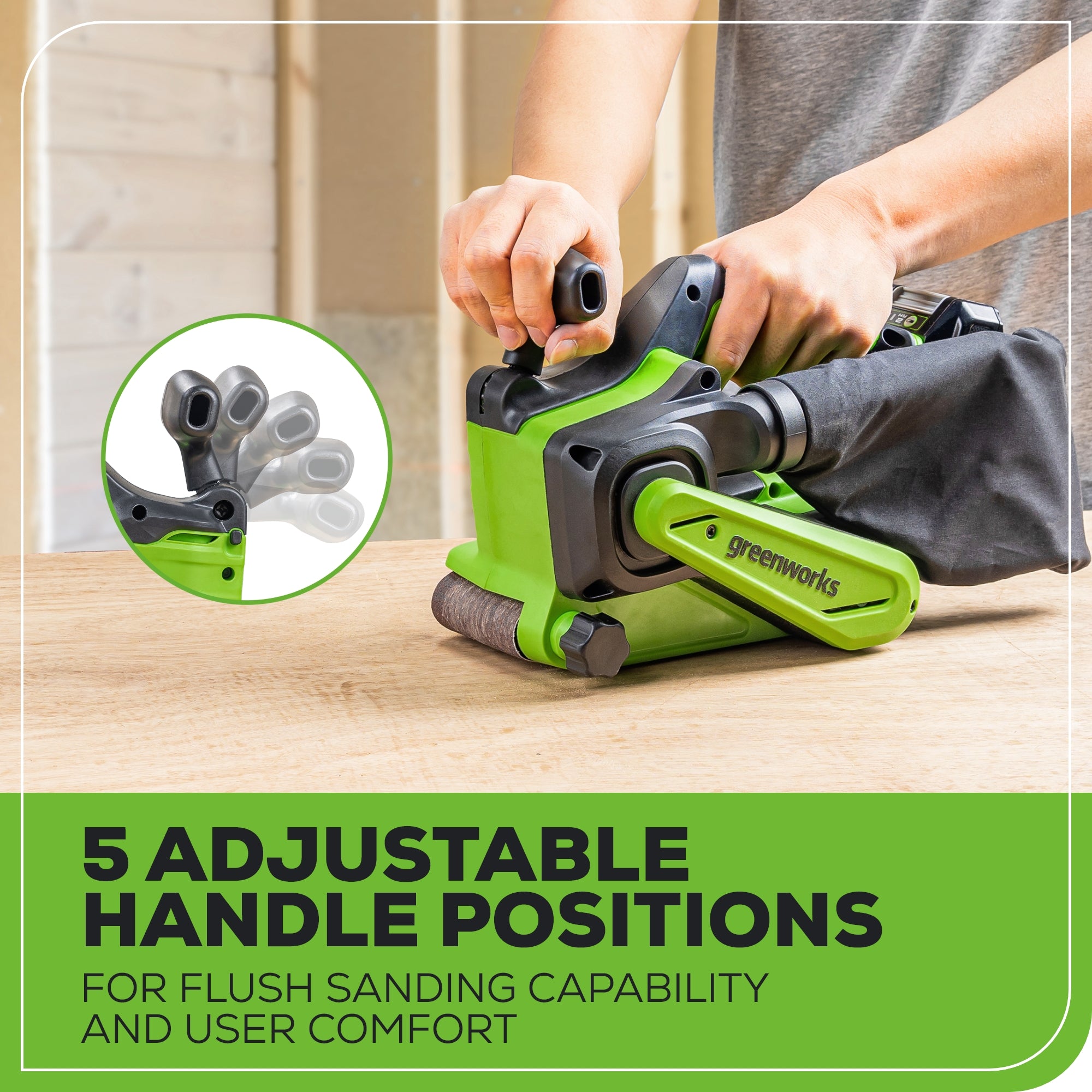 24V 3in x 18in Brushless Cordless Belt Sander and Dust Bag(Tool Only)