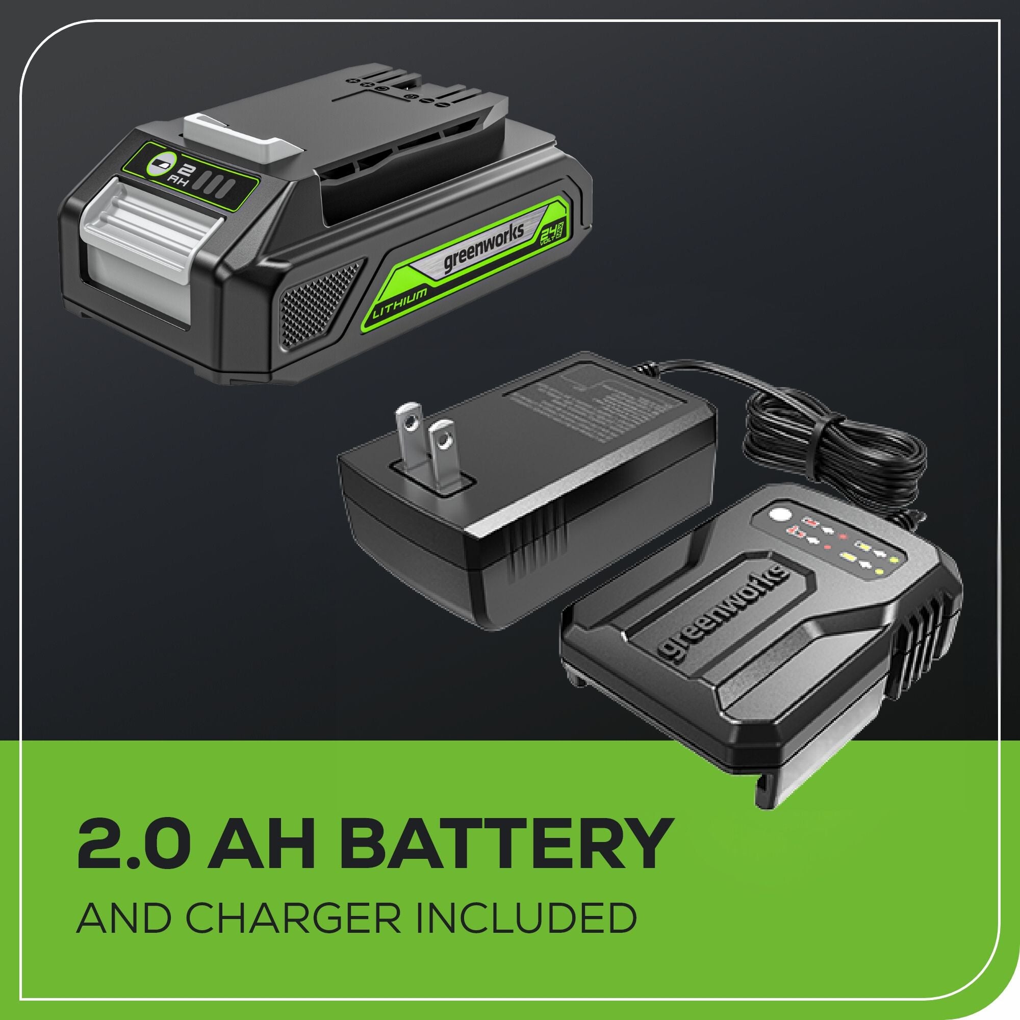 24V 3/8" Crown Stapler w/ 2.0Ah Battery & Charger