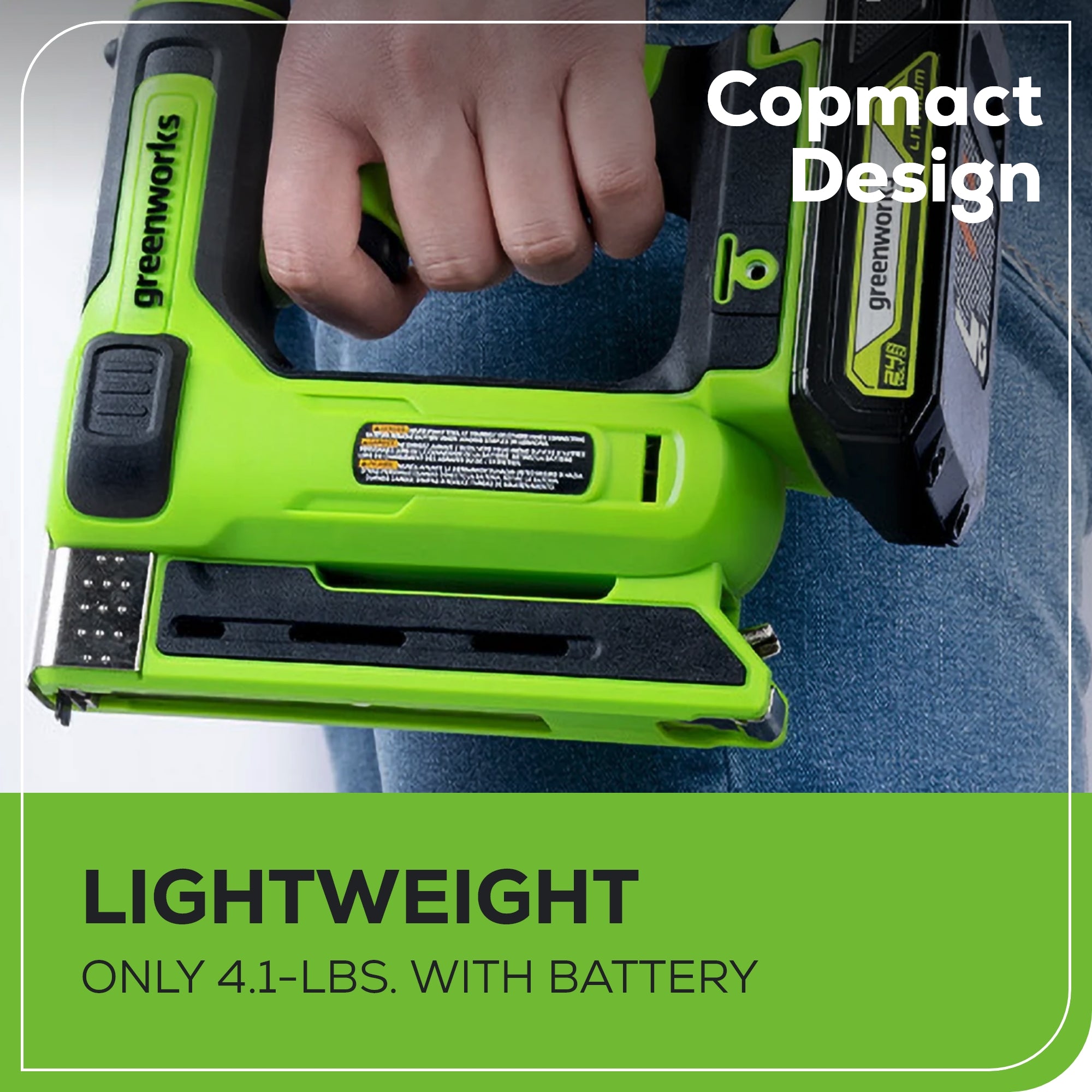 24V 3/8" Crown Stapler w/ 2.0Ah Battery & Charger