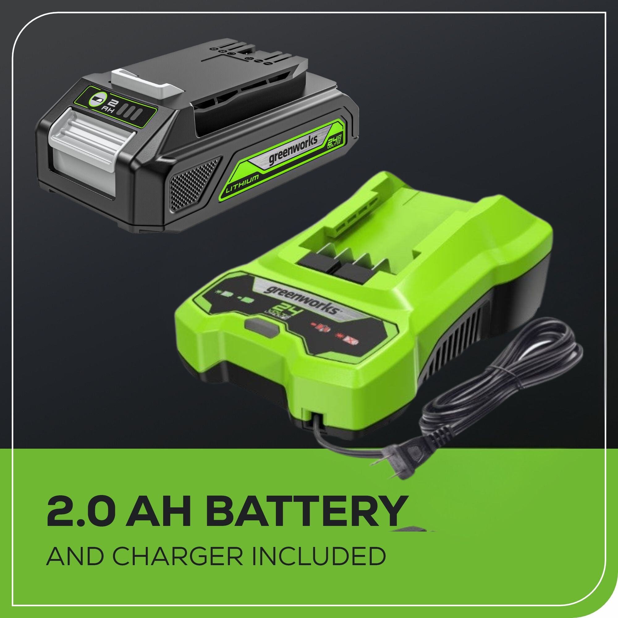 24V 3/8" Crown Stapler w/ 2.0Ah Battery & Charger