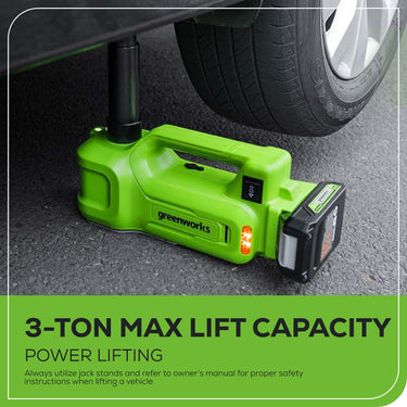 24V Cordless Battery Car Jack w/ 2.0Ah Battery & Charger