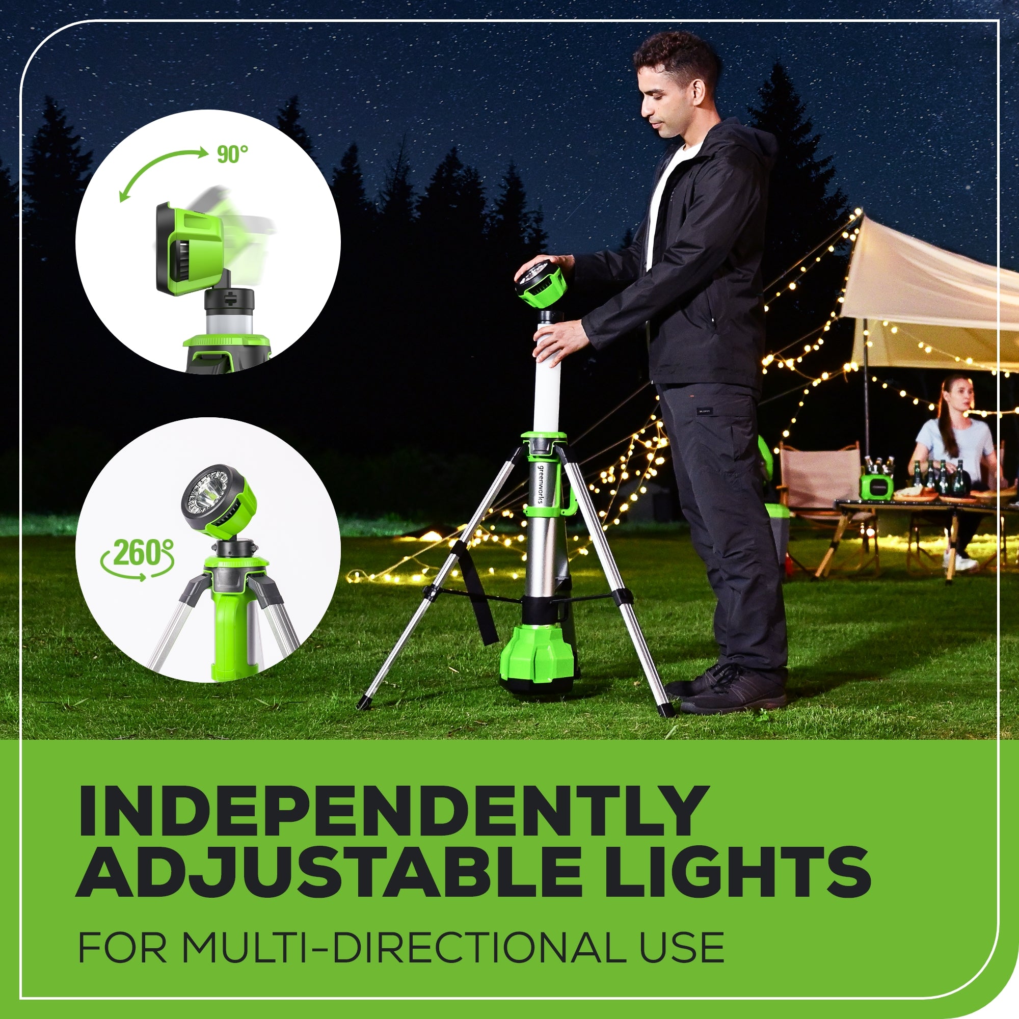 24V Cordless Battery 2-in-1 Standing Light (Tool Only)