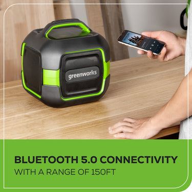 24V Cordless Battery Bluetooth Speaker w/ 2.0Ah Battery & Charger