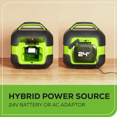 24V Cordless Battery Bluetooth Speaker w/ 2.0Ah Battery & Charger