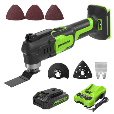 24V Cordless Battery Multi-Tool w/ 2.0Ah USB Battery & Charger