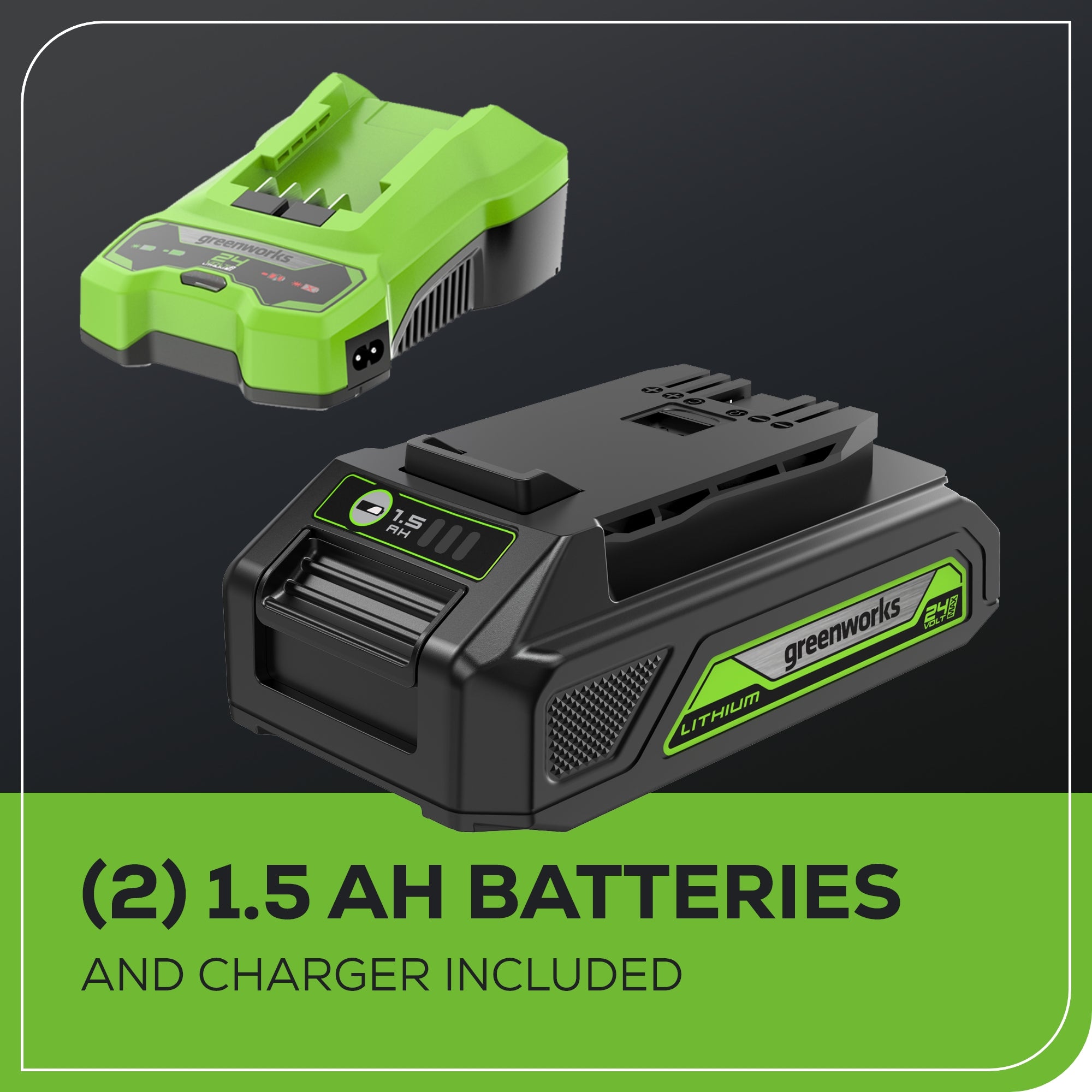 24V Cordless Battery Brushless 1/2" 310 in/lbs  Drill / Driver w/ (1) 1.5Ah Battery & Charger