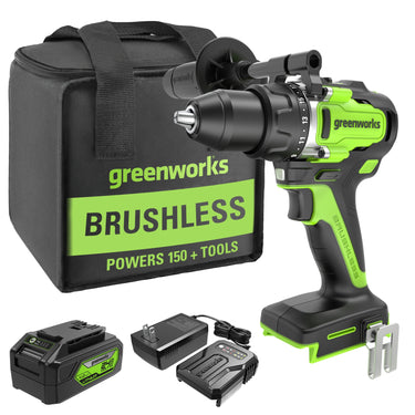 24V Cordless Battery 1/2" 800 in/lbs Drill Driver w/ 4.0Ah USB Battery & Charger