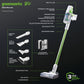 24V Cordless Battery Green Stick Vacuum w/ 4.0Ah Battery & Compact Charger