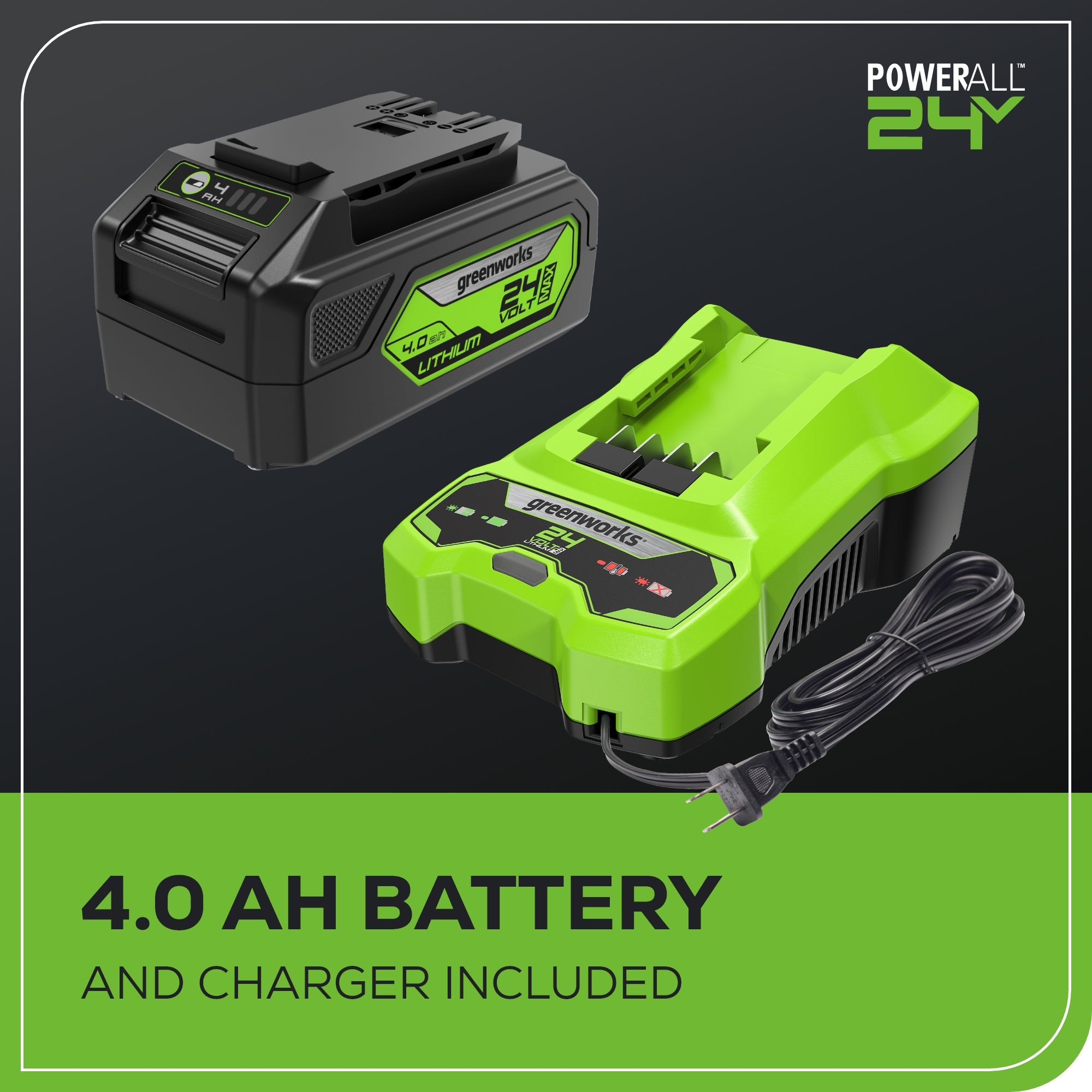 24V 600 PSI 0.8 GPM Cold Water Cordless Power Cleaner w/ 4.0 Ah USB Battery & Charger