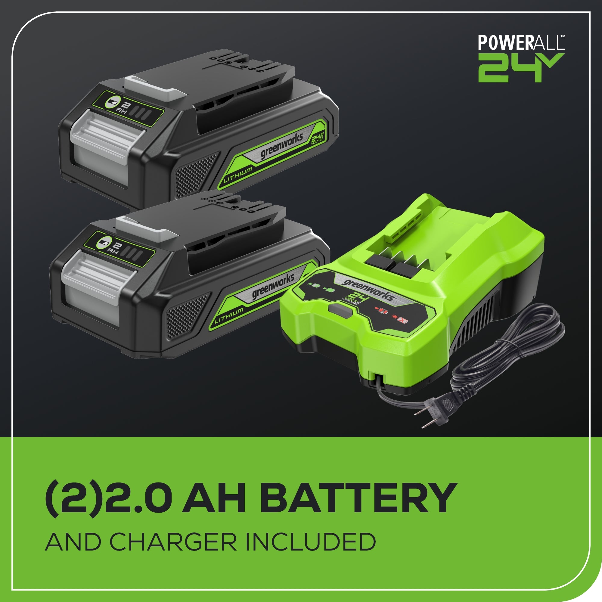 24V 600-PSI Cordless Power Cleaner w/ (2) 2.0Ah Batteries & Charger