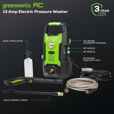 1600 PSI 1.2 GPM Electric Pressure Washer