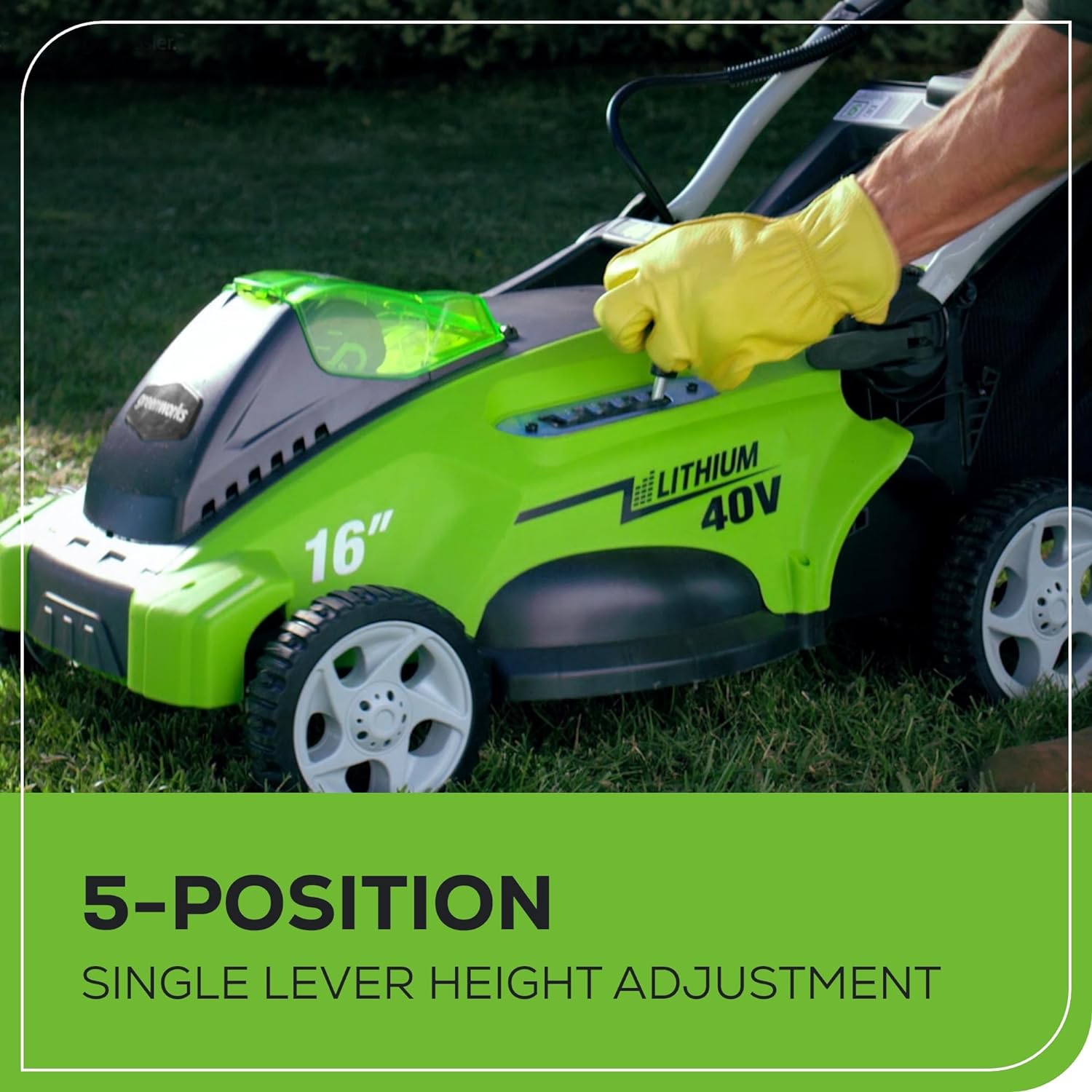 40V 16 Inch Cordless Lawn Mower Greenworks Tools