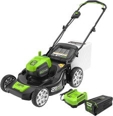 80V 21" Cordless Battery Push Lawn Mower w/ 5.0Ah Battery & Charger