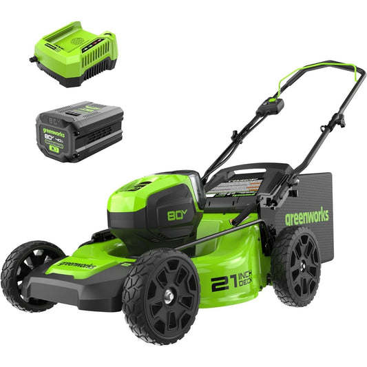 80V 21" Brushless Push Lawn Mower w/ 4.0Ah Battery & Charger