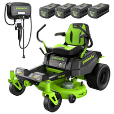 80V 42" Cordless Battery CrossoverZ Zero Turn Lawn Mower w/ (4) 5Ah Batteries & 600W Wall Charger