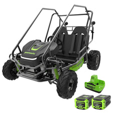 60V STEALTH Series All-Terrain 2-Seat Electric Youth Go-Kart w/ (2) 5.0Ah Batteries and Dual Port Charger