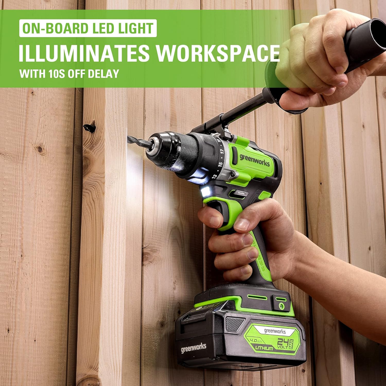 Greenworks 24V Brushless Cordless Drill/Driver, Tool Only