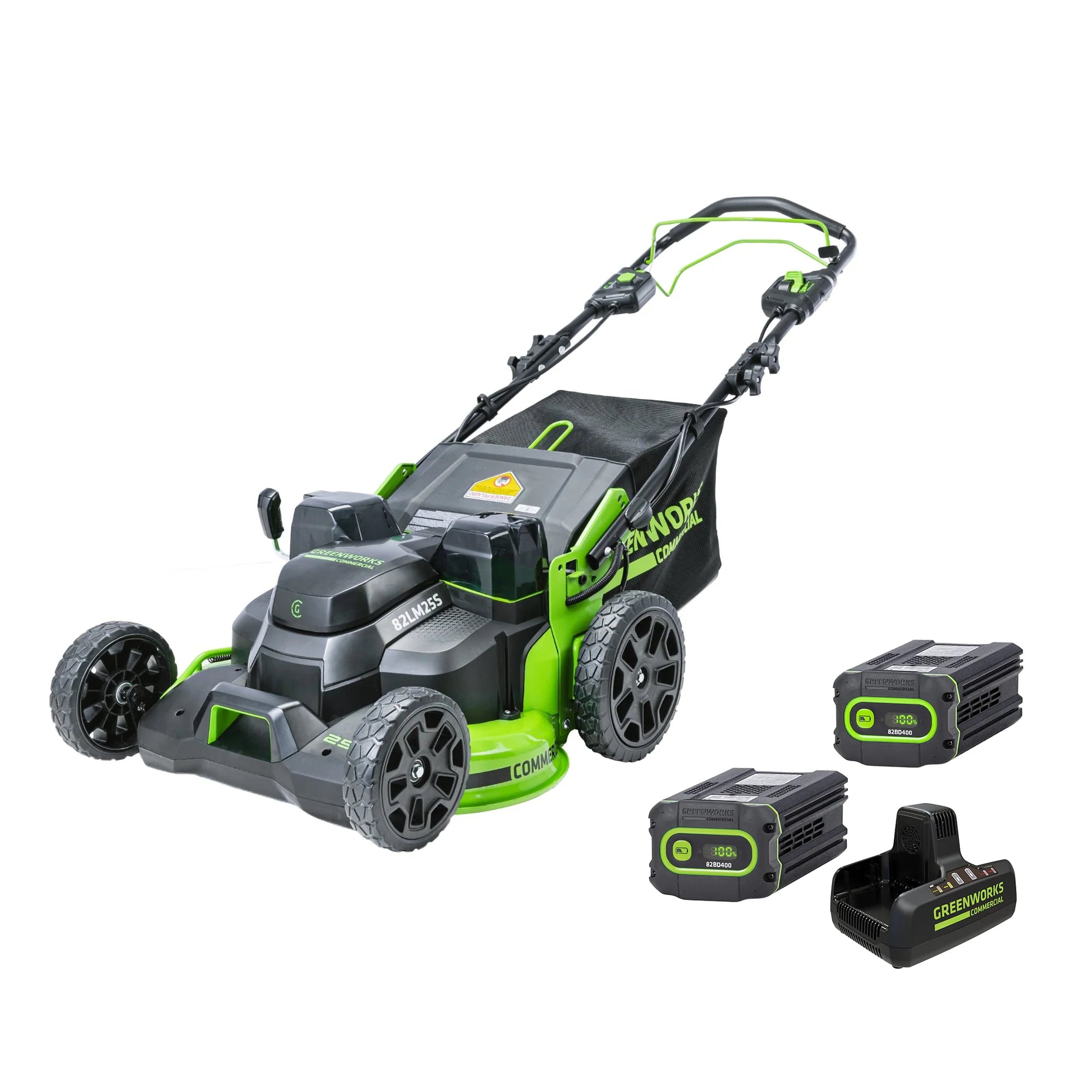 82V 25" Self Propelled Mower w/ (2) 4Ah Battery & Dual Port Charger