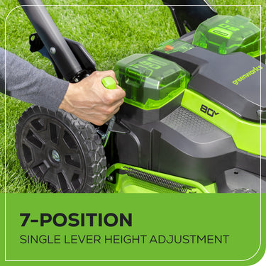 80V 25" Cordless Battery Dual Blade Self-Propelled Mower w/ 4.0Ah Battery & Rapid Charger