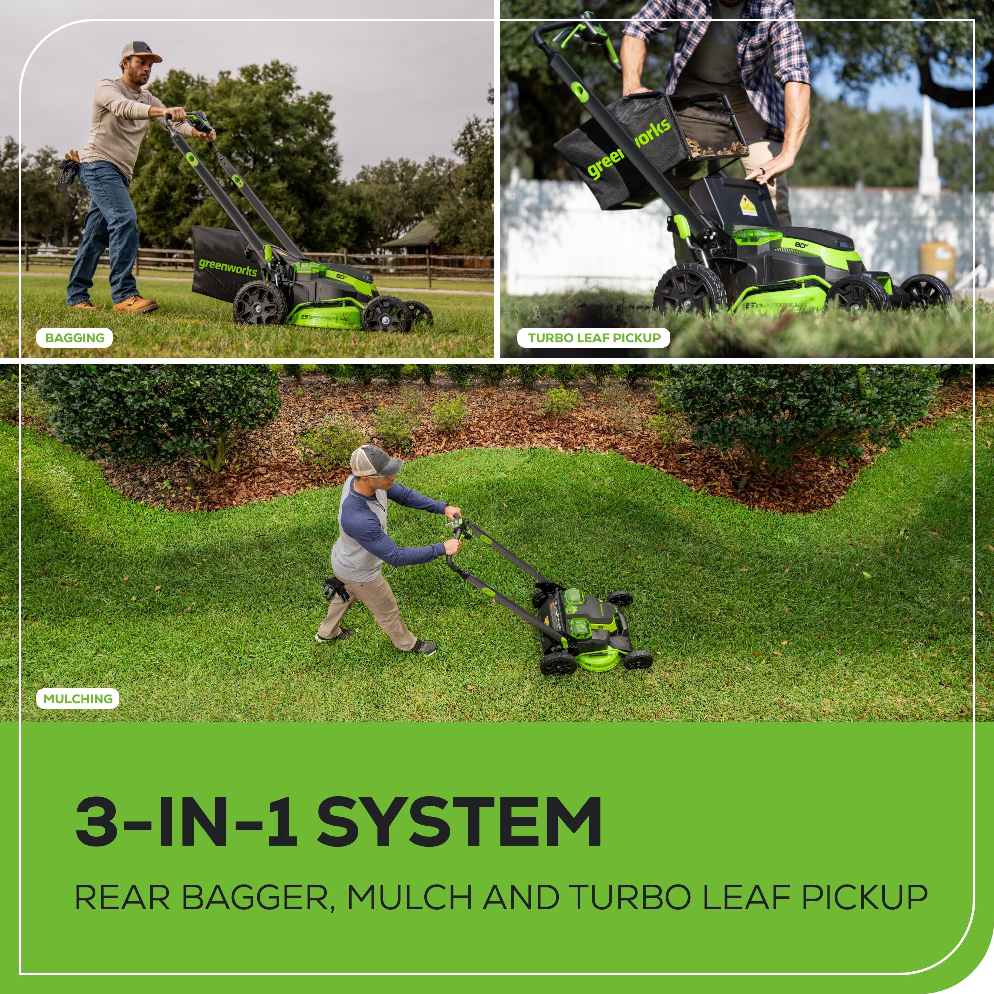 80V 25" Cordless Battery Dual Blade Self-Propelled Mower 3PC Combo Kit w/ (1) 4.0Ah Battery, (1) 2.5Ah & (2) Rapid Charger