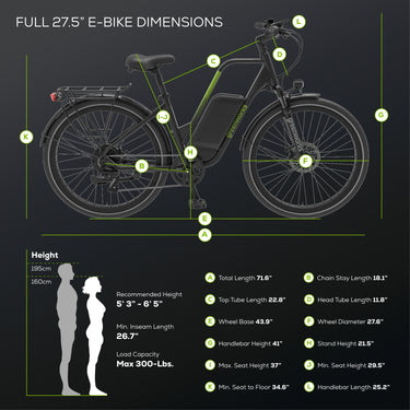 80V VENTURE Series 27.5” Electric Commuter Bike w/ 4Ah Battery and Charger