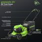 48V (2x24V) 20" Cordless Battery Push Mower 3pc Combo Kit w/ (2) 4.0Ah Batteries & Dual Port Chargers