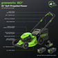 80V 21" Cordless Battery Self-Propelled Mower w/ (2) 4.0Ah Batteries & Charger