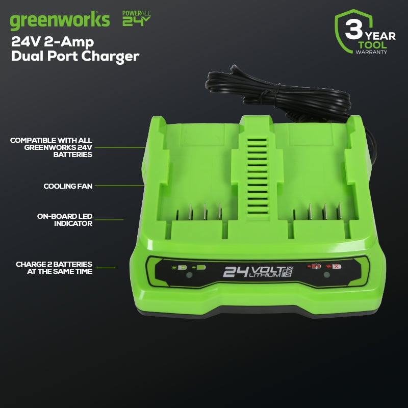 24V 2A Dual Port Battery Charger