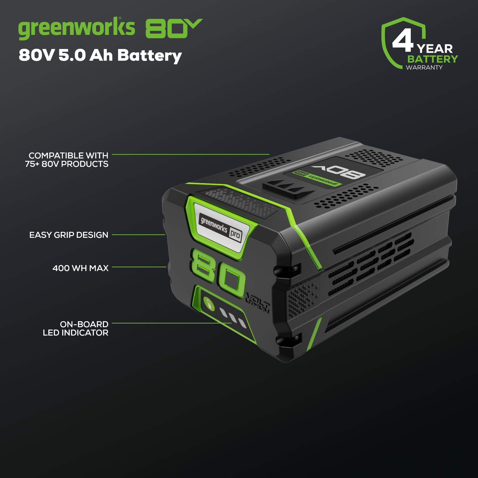 80V 5.0Ah Lithium-Ion Battery