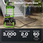 80V 3000-PSI 2.0 GPM Electric Pressure Washer w/ (2) 4.0Ah Batteries & Dual Port Charger
